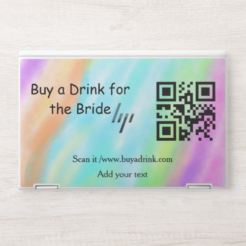 Simple minimal bachelorette buy a bride drink barc HP laptop skin