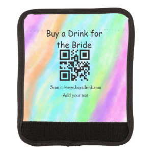 Simple minimal bachelorette buy a bride drink barc luggage handle wrap