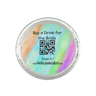 Simple minimal bachelorette buy a bride drink barc ring