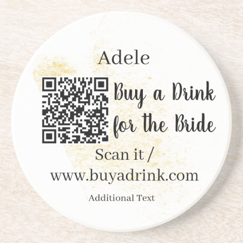 Simple minimal bachelorette buy a bride drink coas coaster