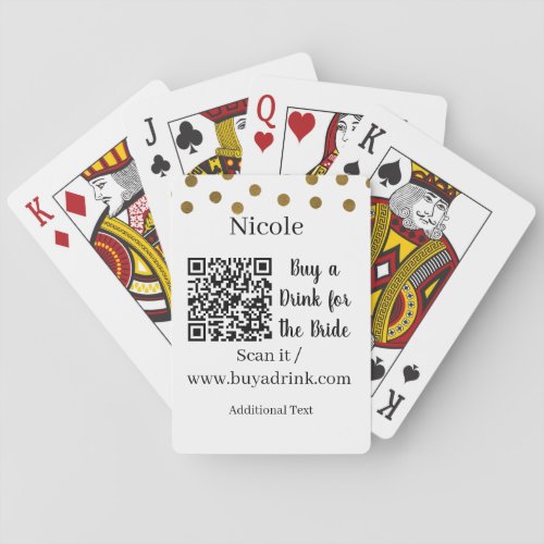 Simple minimal bachelorette buy a bride drink  pla poker cards