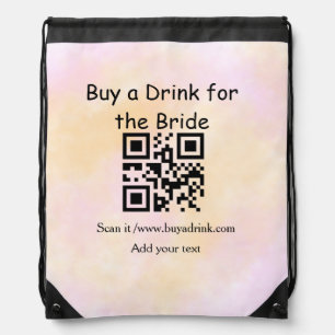 Simple minimal bachelorette buy a bride drink wate drawstring bag