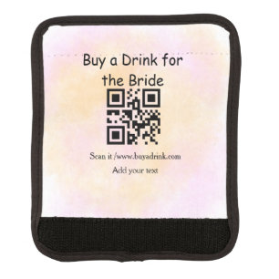 Simple minimal bachelorette buy a bride drink wate luggage handle wrap