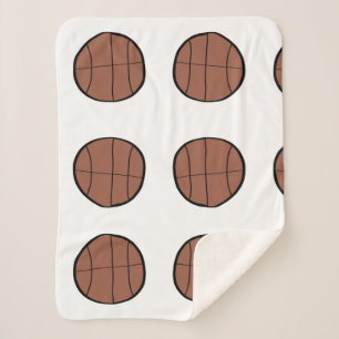 simple minimal basketball baseball bronn custom sherpa blanket
