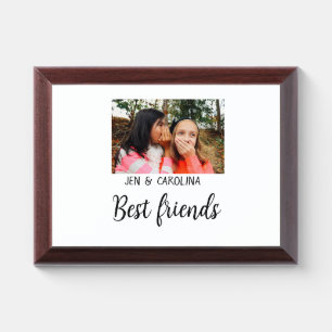 simple minimal best friends name add photo text le award plaque