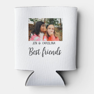 simple minimal best friends name add photo text le can cooler
