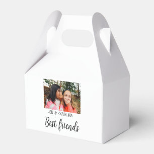 simple minimal best friends name add photo text le favor boxes