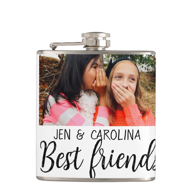 simple minimal best friends name add photo text le flask (Front)