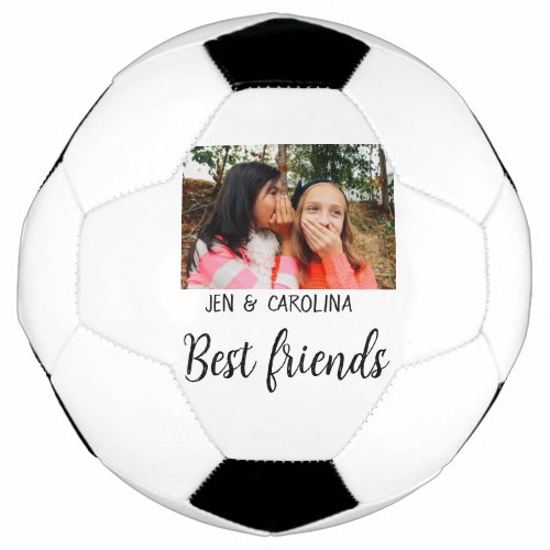 simple minimal best friends name add photo text le soccer ball