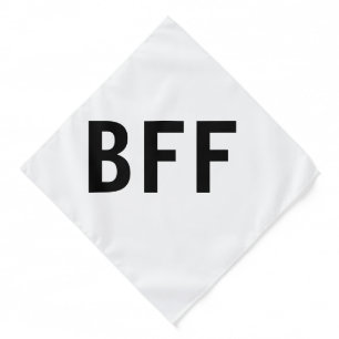 Simple minimal BFF best friends family custom name Bandana