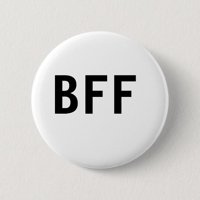 Simple minimal BFF best friends family custom name Button (Front)