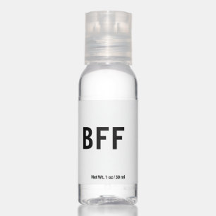 Simple minimal BFF best friends family custom name Hand Sanitizer
