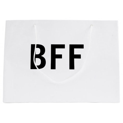 Simple minimal BFF best friends family custom name Large Gift Bag