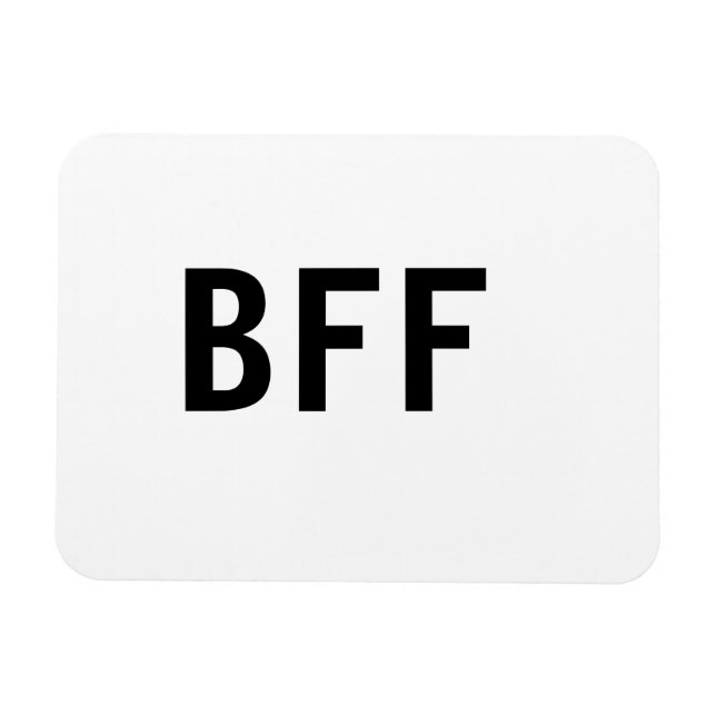Simple minimal BFF best friends family custom name Magnet (Horizontal)