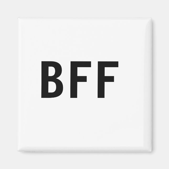 Simple minimal BFF best friends family custom name Magnet (Front)