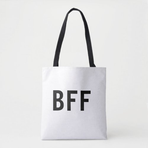Simple minimal BFF best friends family custom name Tote Bag