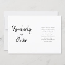 Simple Minimal Black And White Calligraphy Wedding Invitation