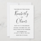 Simple Minimal Black and White Calligraphy Wedding