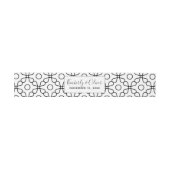 Simple Minimal Black and White Calligraphy Wedding Invitation Belly Band (Flat)