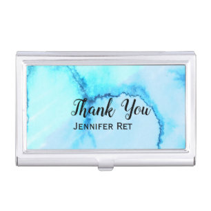 simple minimal black calligraphy thank you add nam business card case