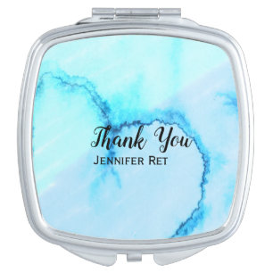 simple minimal black calligraphy thank you add nam compact mirror