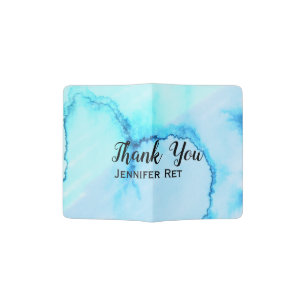 simple minimal black calligraphy thank you add nam passport holder