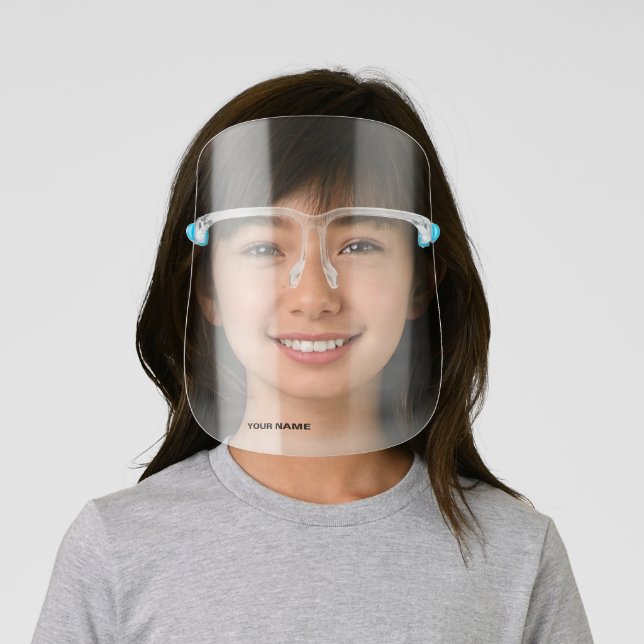 Simple Minimal Blank Personalize Name or Delete Face Shield (Insitu)