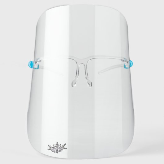 Simple Minimal Blank Template Logo Face Shield (Front)