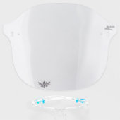 Simple Minimal Blank Template Logo Face Shield (Front w/Glasses)