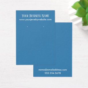 Simple, Minimal Blue Earring Holder Display Cards