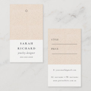 Simple Minimal Blush Ceramic Texture Price Tag