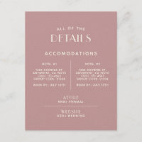 Simple Minimal Blush Ecru Wedding Detail Enclosure