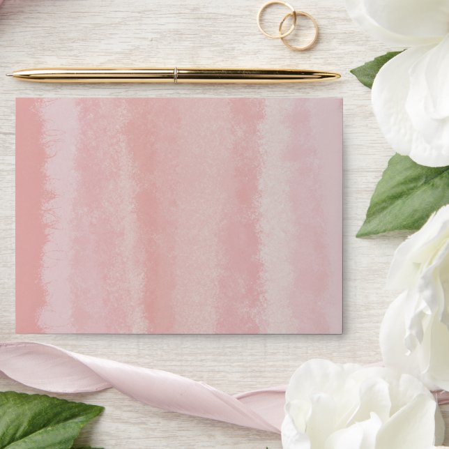 Simple Minimal Blush Pink Watercolor Wedding  Envelope (Wedding)