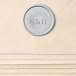 Simple Minimal Bold Monogram Modern Wedding Wax Seal Sticker<br><div class="desc">Modern wedding wax seal stickers featuring a simple and minimal design with your monogram in a large bold font.</div>