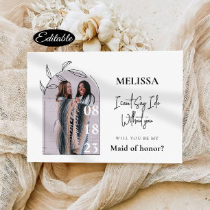 Simple Minimal Bridesmaid Proposal Card