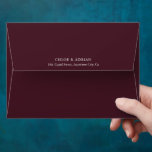 Simple Minimal Burgandy Wedding Envelope<br><div class="desc">Simple Minimal Burgandy Wedding Envelope.</div>