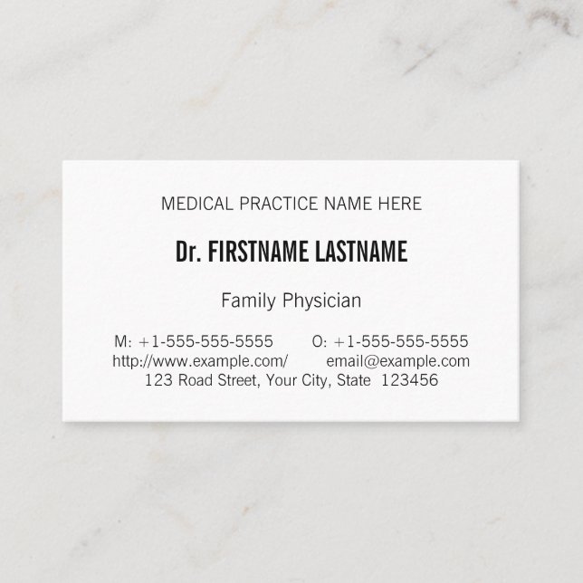 Simple, Minimal Business Card (Front)