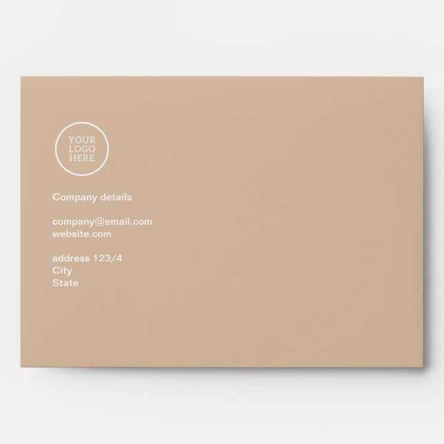 Simple Minimal Business Company Logo |  Corporate  Envelope (Front)
