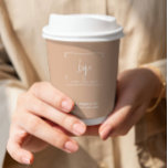 Simple Minimal Business Company Logo |  Corporate  Paper Cups at Zazzle