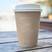 Simple Minimal Business Company Logo | Corporate Paper Cups | Zazzle
