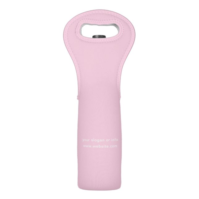 Simple Minimal Business Company Logo Pink  Wine Bag (Front)