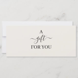 Simple Minimal Business Gift Certificate