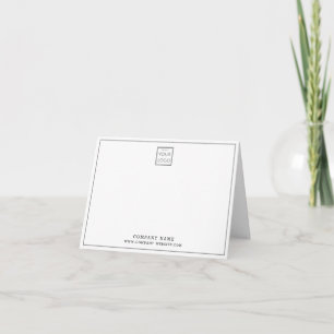 Simple Minimal Business Logo Company Name Note Card