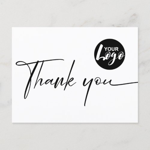 Simple Minimal Business Thank You Postcard