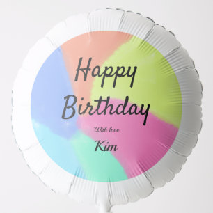 simple minimal calligraphy happy birthday custom a balloon