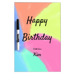 simple minimal calligraphy happy birthday custom a dry erase board