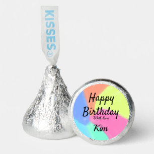 simple minimal calligraphy happy birthday custom a hershey®'s kisses®