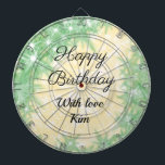 simple minimal calligraphy happy birthday custom   dart board<br><div class="desc">design</div>