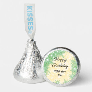 simple minimal calligraphy happy birthday custom hershey®'s kisses®