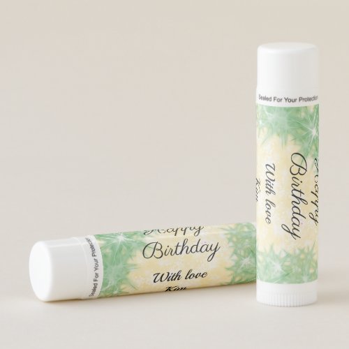 simple minimal calligraphy happy birthday custom   lip balm